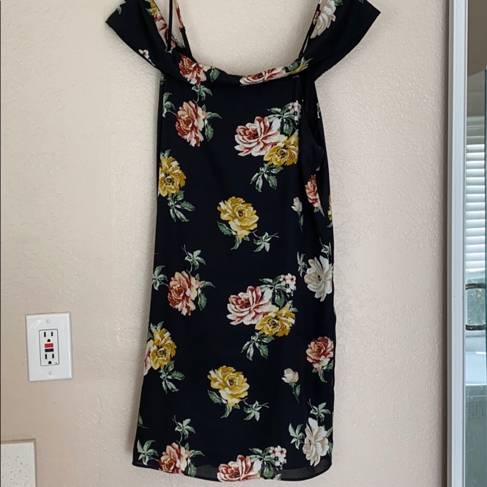 Floral black dress